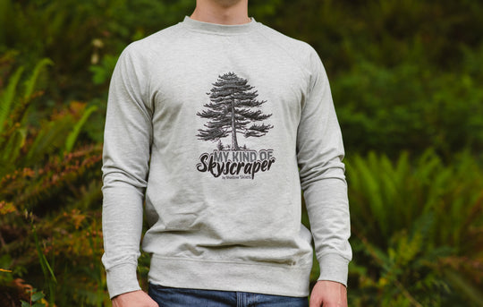 My Kind of Sky Scraper Long Sleeve Crew Neck (Gray)